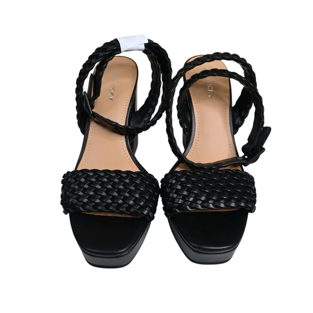 Lisa Vicky Womens 8.5 Jewel Platform Heel in Black NEW